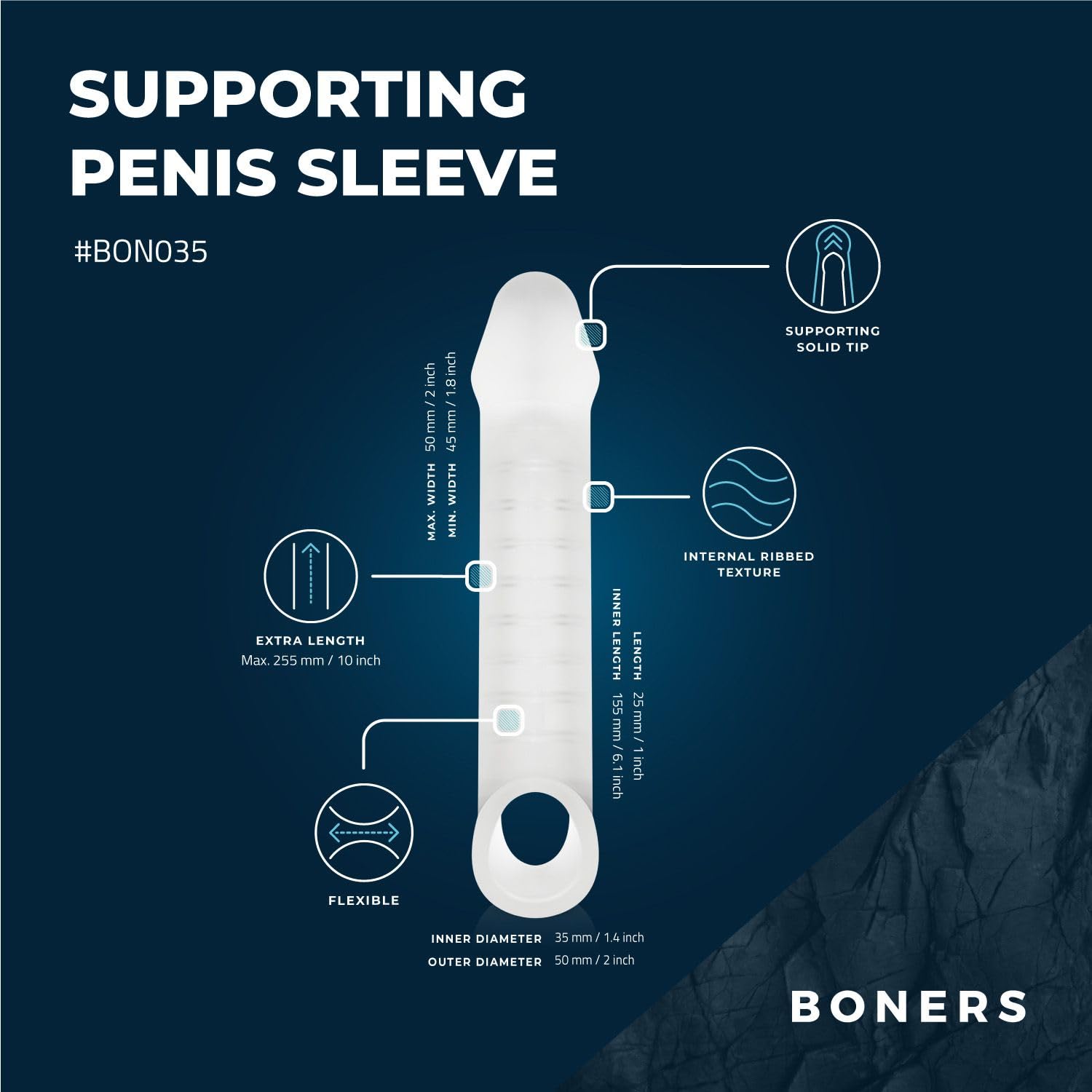 boners-supporting-penis-sleeve-bon035-transparent image 2