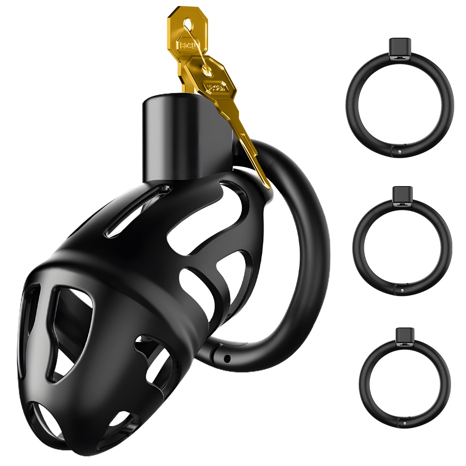 lockink-keuschheitsk-fig-m-nner-penisk-fig-mit-3-ringen image 1