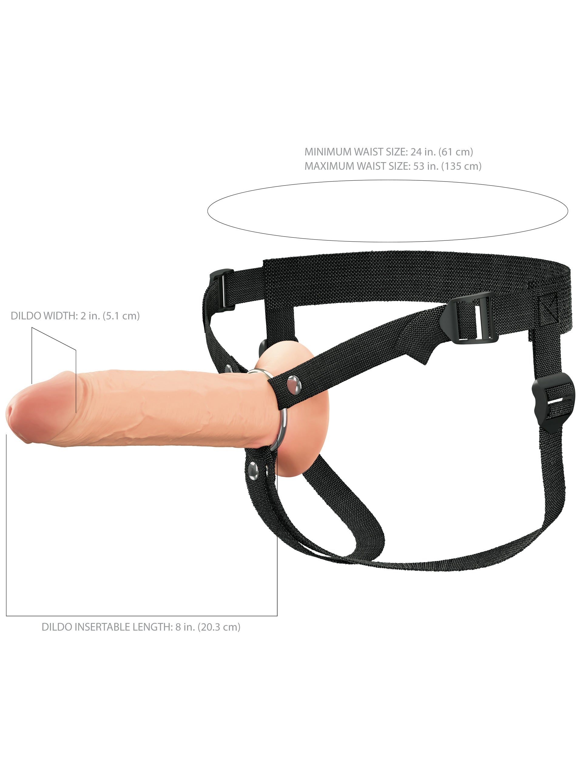 fantasy-x-tensions-elite-8-hollow-silicone-strap-on-dildo image 3