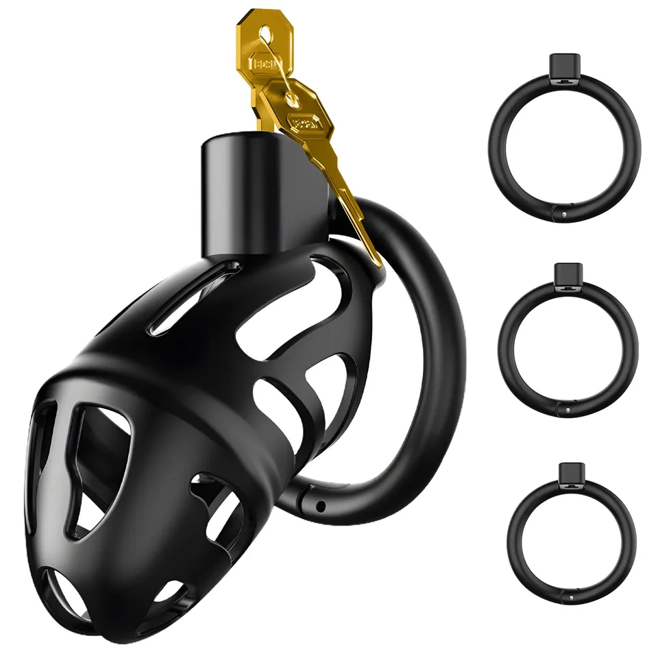 lockink-keuschheitsk-fig-m-nner-penisk-fig-mit-3-ringen image 1