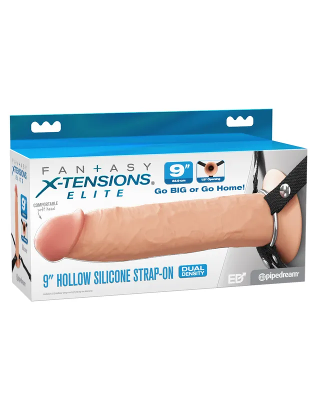 fantasy-x-tensions-elite-9-hollow-silicone-strap-on-hell image 1