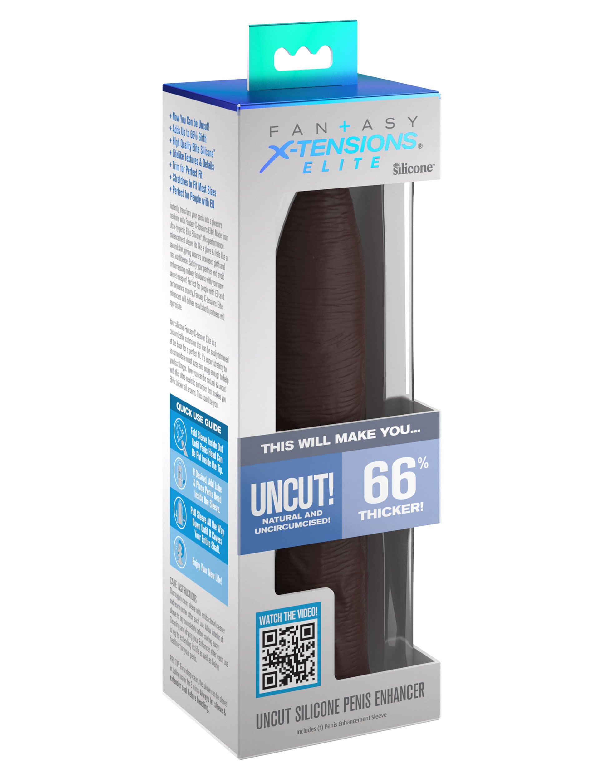 fantasy-x-tensions-elite-uncut-penis-sleeve-brown image 2