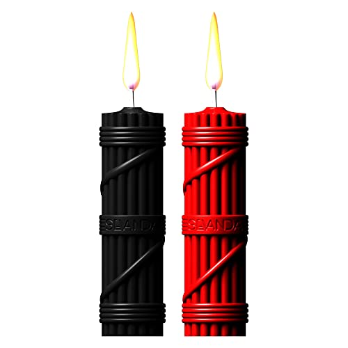 lockink-flaming-valentines-wachs-set-rot-schwarz-niedertemperatur-tropfkerzen image 3