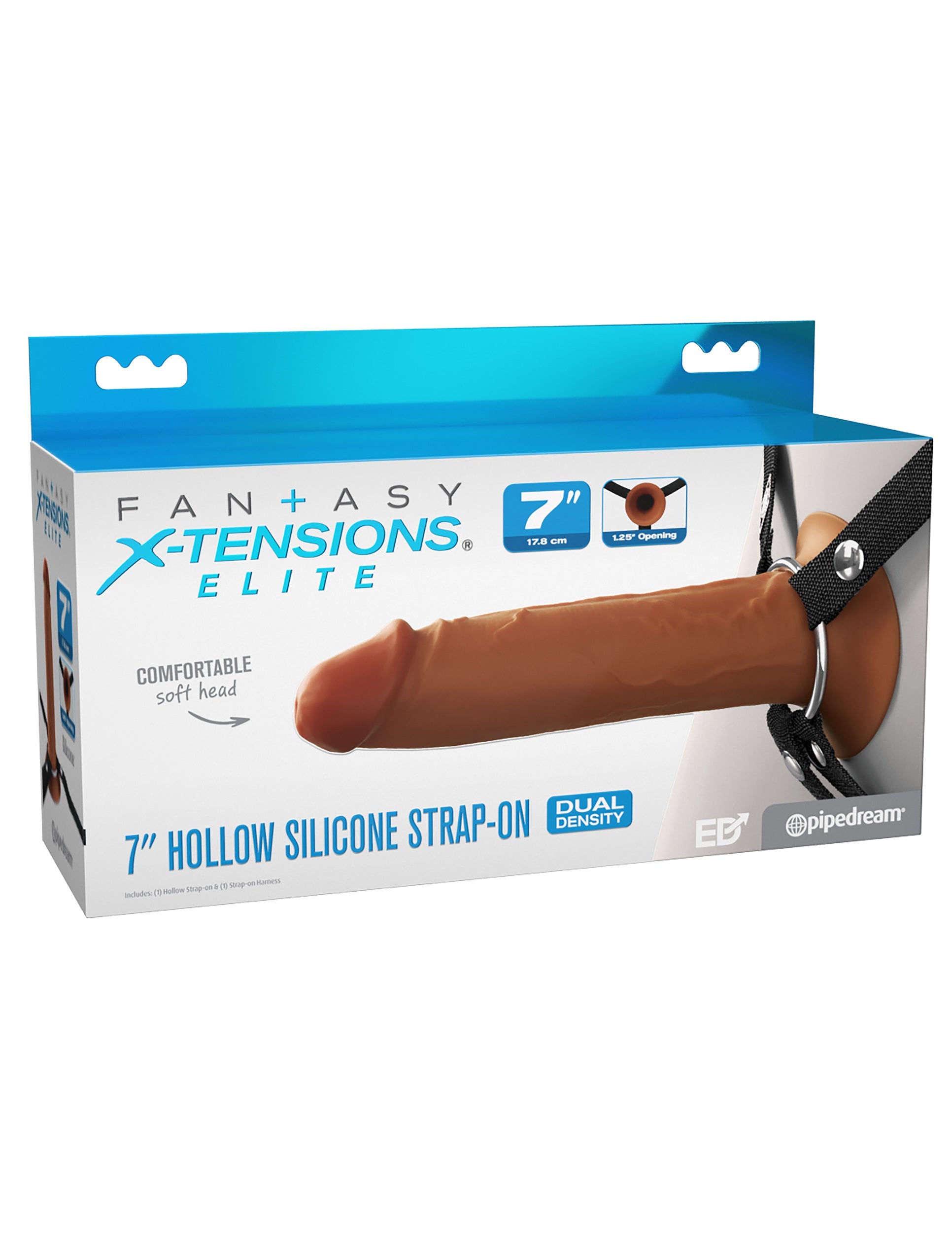 fantasy-x-tensions-elite-7-hollow-silicone-strap-on-dildo image 2