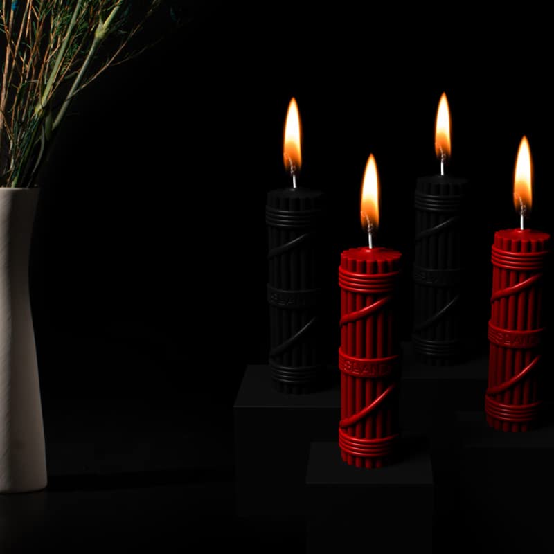 lockink-flaming-valentines-wachs-set-rot-schwarz-niedertemperatur-tropfkerzen image 6