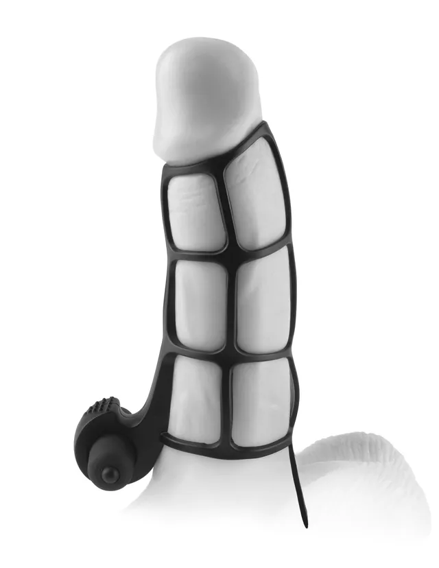 fantasy-x-tensions-deluxe-silicone-power-cage-penis-k-fig-schwarz image 1