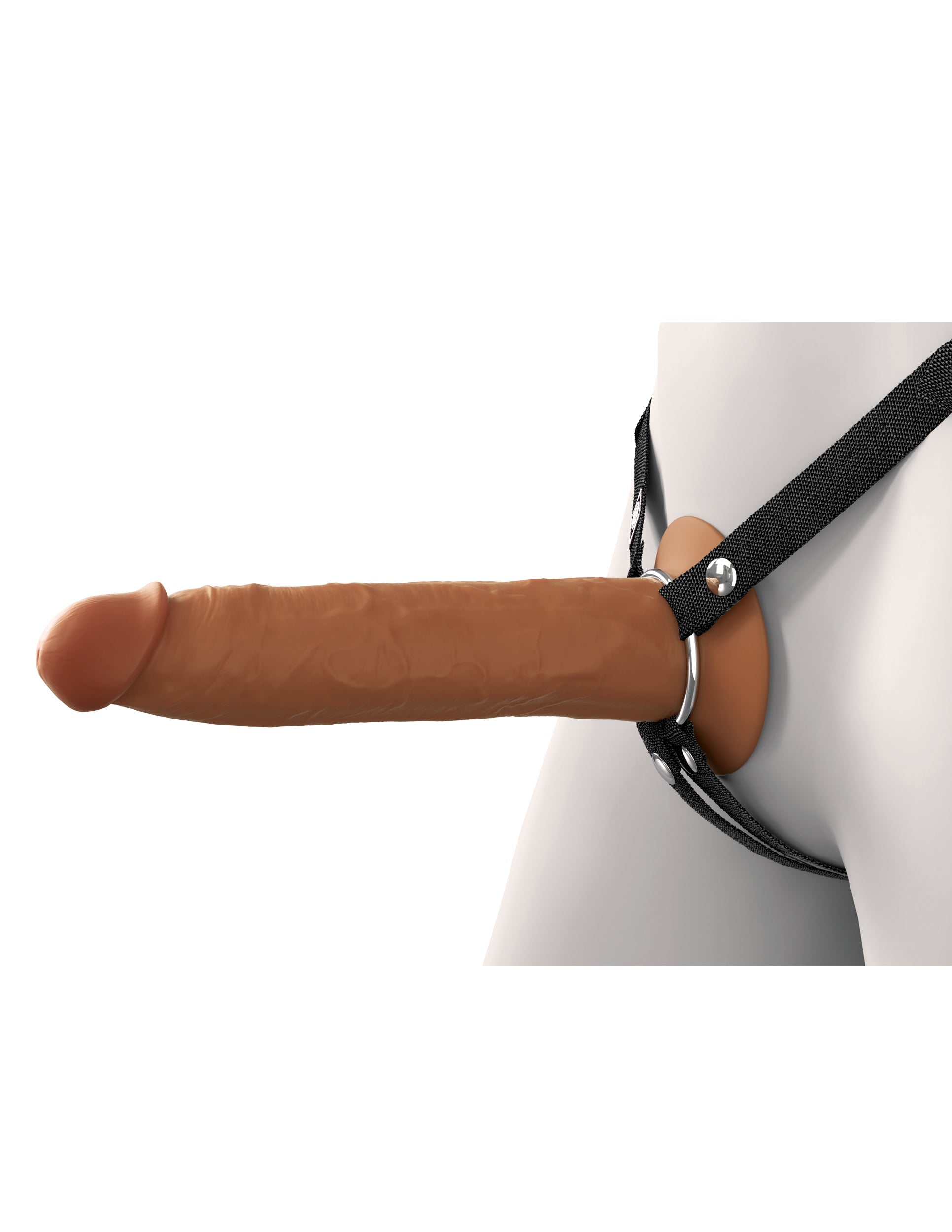 fantasy-x-tensions-elite-9-hollow-silicone-strap-on-braun image 2
